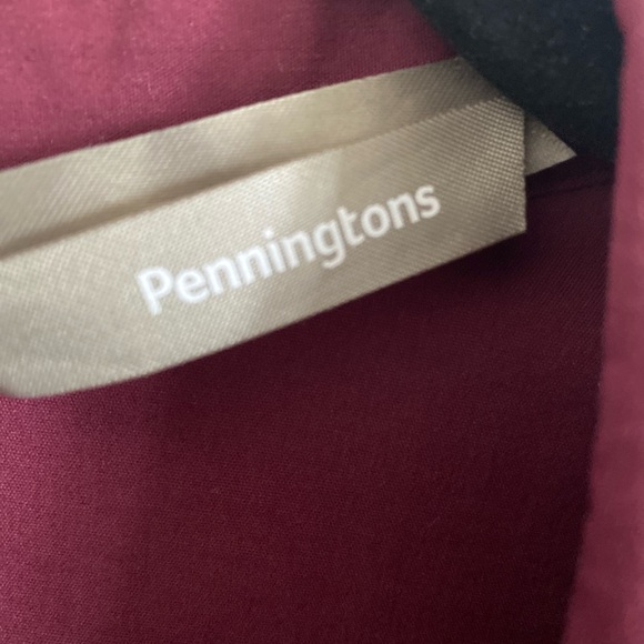 COPY PENNINGTONS Women’s Long Sleeve Shirt Top Wine Color Cotton Blend Size 2X - Picture 7 of 7